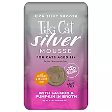 Tiki Cat® Velvet&trade; Mousse Senior Cat Food - Non-GMO, Salmon, 2.8oz