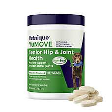Vetnique's YuMOVE Senior Dog Hip & Joint Supplement with Glucosamine & Omega 3, Tablets, 120 Ct
