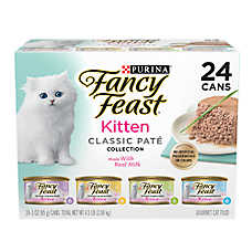 Fancy Feast? Kitten Classic Pate Wet Cat Food - Variety Pack, 3 Oz, 24 Count, Real Milk