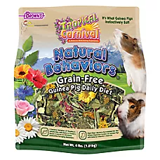 Brown's® Tropical Carnival® Natural Behaviors Grain-Free Guinea Pig Food - Added Vitamin C - 4 Lbs