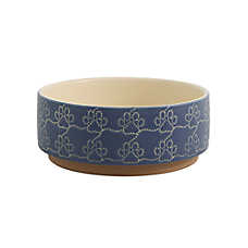 Top Paw? Quilted Paws Ceramic Dog Bowl