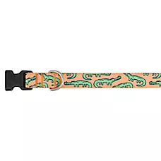 Top Paw庐 Alligator Dog Collar, Orange Dog Collar, Adjustable, Comfortable, Multiple Sizes