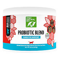 Only Natural Pet? Dog Probiotic Blend Digestive Support Soft Chews, Natural Bacon Flavor