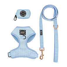 Sassy Woof Blumond Dog Harness, Leash and Waste Bag Holder Bundle