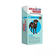 Bravecto Chew for Dogs, 44-88 lbs (Blue), 1 Chew (1-mo. supply), Flea & Tick Protection