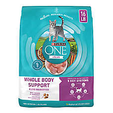 Purina ONE +Plus Whole Body Support Dry Cat Food - Natural, Chicken