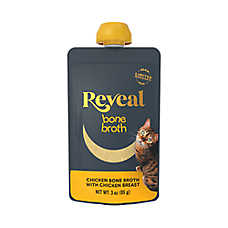 Reveal Bone Broth Cat Food Topper - Limited Ingredient, Grain Free, 3 OZ