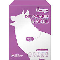 Cocoyo Disposable Female Dog Diapers W/ Leak-Proof Protection & Wellness Indicator- 60 Ct