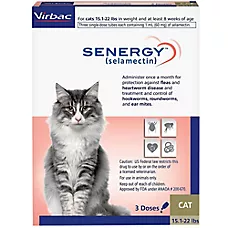 Senergy Topical for Cats 15.1 - 22 lbs (Taupe Box), 3 Month Supply
