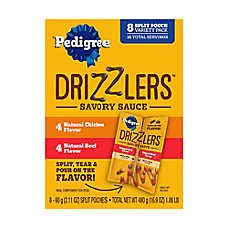 Pedigree Drizzler Dog Topper Variety Pack 8 Count 8.8 OZ