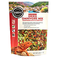 Thrive Dried Omnivore Mix Reptile Food - Natural - Omnivore Reptile Food - 4 oz