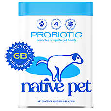 Native Pet Dog Probiotic Digestive Health Powder Supplement, Made with Grassfed Beef, 1.7- 32.8oz