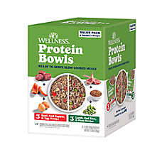 Wellness Protein Bowls Slow-Cooked Adult Wet Dog Food - Variety Pack, Beef & Lamb