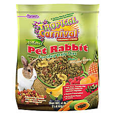 Brown's? Tropical Carnival? Natural Rabbit Food - Fortified Daily Diet - High Fiber - 4 Lbs