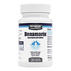 Nutramax Dog & Cats Denamarin Liver Supplement, with S-Adenosylmethionine & Silybin 90mg, 30 Count