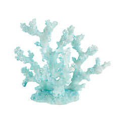 Top Fin? Coral Aquarium Ornament - Light Blue - Fish Tank Decor - Small