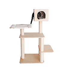 Armarkat 50-in Premium Scots Pine Real Wood Condo & Cat Tree, Tan