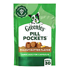 Greenies Pill Pockets for Dogs, Canine Treats - Capsule, Peanut Butter, 7.9 or 15.9 oz, 30 or 60 Ct