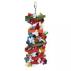 All Living Things® Knots & Blocks Bird Toy - Chew Toy for Large Pet Birds