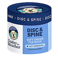 Under The Weather Dog Disc and Spine Supplement with Chondroitin, Soft Chews, 60 Count