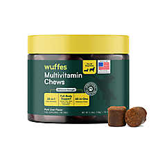 Wuffes Dog 23-in-1 Multivitamin, Everyday Health Soft Chews, Pork Liver Flavor, 50 Count