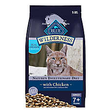 Blue Buffalo Wilderness Senior Dry Cat Food - Grain Free, Chicken, 5 Lb