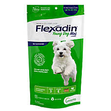 Flexadin Young Dog Mini Hip & Joint Supplement with Glucosamine, Soft Chews, 90 Count