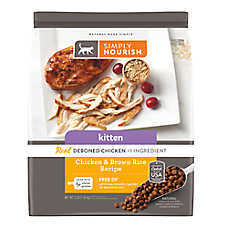 Simply Nourish? Original Kitten Cat Dry Food - Chicken & Rice, Natural, With-Grain