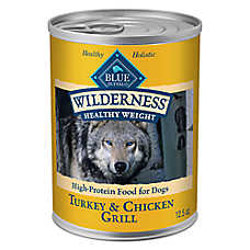Blue Buffalo Wilderness High Protein Adult Healthy Weight Wet Dog Food - Grain Free, Pate, 12.5 oz