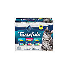 Blue Buffalo Tastefuls Adult Cat Wet Food - Flaked, Variety Pack, 24 Ct