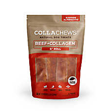 Collachews&trade; Beef + Collagen Rawhide Free 6" Roll Dog Treat - Beef, 4 Count