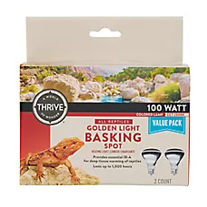 Thrive® Golden Light Basking Spots 2-pack - Basking Heat Bulb - 50-150W, 2 ct