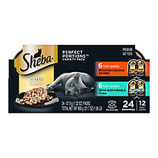 Sheba? Perfect Portions Wet Cat Food - Cuts in Gravy, Chicken & Tuna Variety Pack