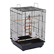 Yaheetech Small Parrot Travel Bird Cage with Open Play Top