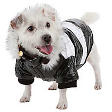 Pet Life Striped Fashion Parka With Removable Hood