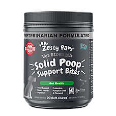Zesty Paws Dog Vet Strength Solid Poop Support Bites, Gut & Stool Support, Chicken Flavor, 90ct