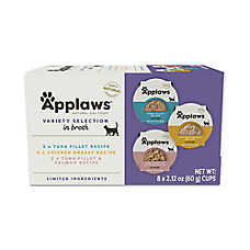 Applaws Wet Cat Food Cups in Broth - Variety Pack, 8ct, Natural, Limited Ingredient