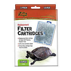 Zilla? Replacement Filter Cartridges Large, Reptile Tank Filter Media - 3 ct
