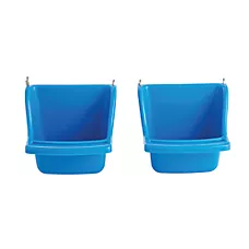 All Living Things® High-Back Cup Set - Bird Cage Food & Water Cup Set for Medium Birds - 2pk