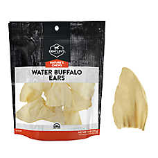 Dentley's Nature's Chews Water Buffalo Ears All Life Stage Dog Treat Chews - Natural