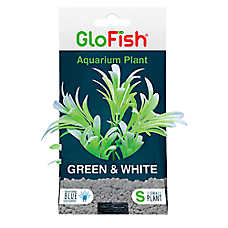 GloFish? Artificial Green & White Leaf Plant Colorful Fish Tank Plant Decor