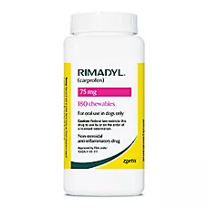 Rimadyl (carprofen) Chewable Tablet for Dogs - 25mg, 75mg, 100mg - Available in 1, 30, 60, or 180 CT