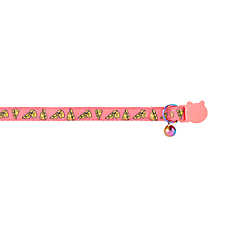 Whisker City? Cheese Cat Collar, Pink & Yellow Cat Collar, Break-Away Collar, Multiple Sizes