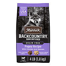 Merrick? Backcountry? Grain Free Puppy Dry Dog Food - Natural, Freeze Dried Raw, Chicken & Salmon
