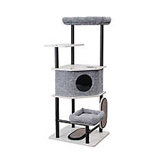 PetPals 54-in Grayson Industrial Modern Cat Tree, Grey