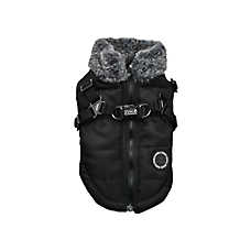 Puppia? Donavan Winter No-Pull Dog Harness Coat - Black, Grey, Khaki, Pink, Wine, S-XXL