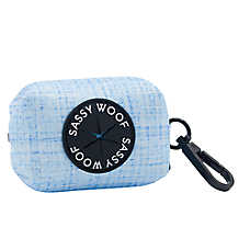 Sassy Woof Dog Waste Bag Holder, Blumond Blue Bag Holder W/ Carabiner Clip For Convenient Access