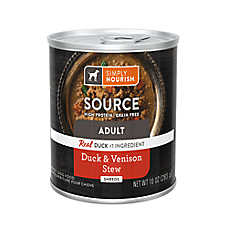 Simply Nourish? Source Wet Dog Food - Duck & Venison Stew, 10 oz