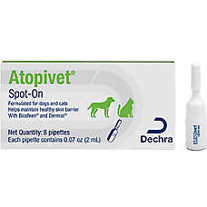 Dechra Atopivet Dog & Cat Spot-On, Skin Barrier Support Treatment, 2 mL, 8 Pipettes