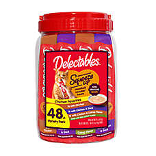 Hartz Delectables&trade; Squeeze Up? Lickable Cat Treat - Chicken Favorites Variety Pack